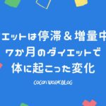 ダイエットは停滞&増量中!?7か月のダイエットで体に起こった変化