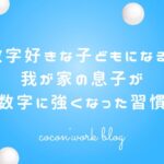 数字好きな子どもになる!我が家の息子が数字に強くなった習慣