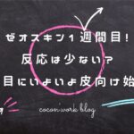 ゼオスキン1週間目！反応は少ない？7日目にいよいよ皮向け始まる