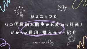 ゼオスキンで40代目前お肌生まれ変わり計画！かかった費用・購入サイト紹介